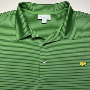 Masters Performance Polo XXL Mens S/S Green Striped Golf